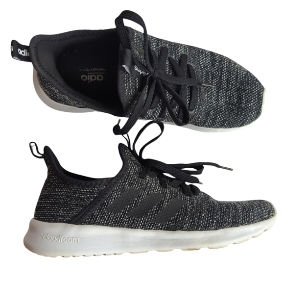 adidas Shoes - Adidas Cloud Foam Memory Footbed Lightweight Athletic Sneakers 7 Black White